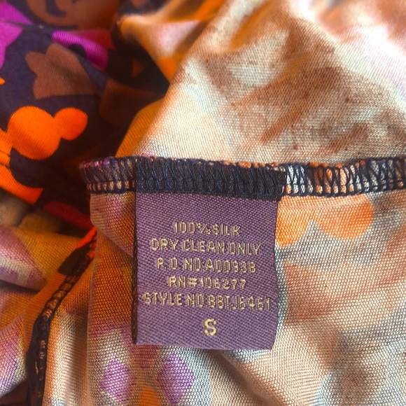 Hale Bob 100% silk retro long-sleeve mini-dress, sz small - Picture 5 of 5